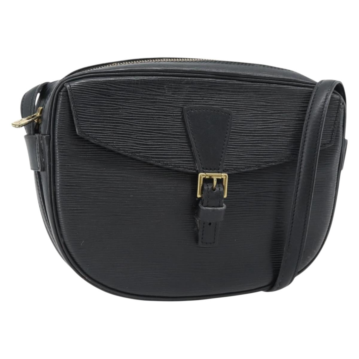 LOUIS VUITTON Epi Jeune Fille MM Shoulder Bag Black M52152 LV Auth 181701