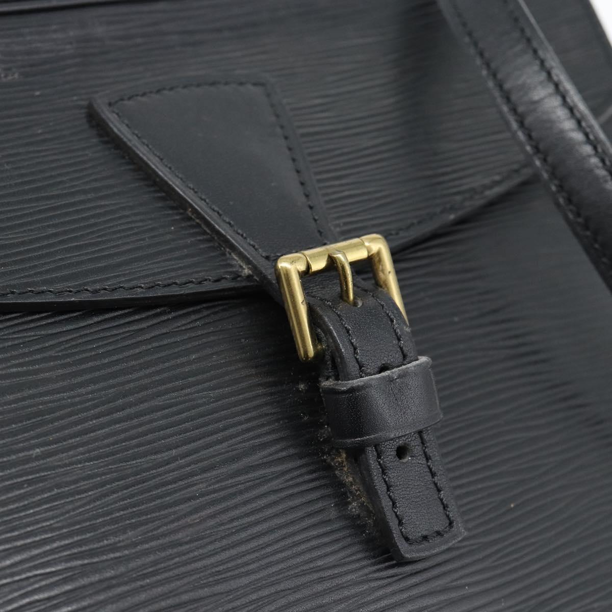 LOUIS VUITTON Epi Jeune Fille MM Shoulder Bag Black M52152 LV Auth 181701