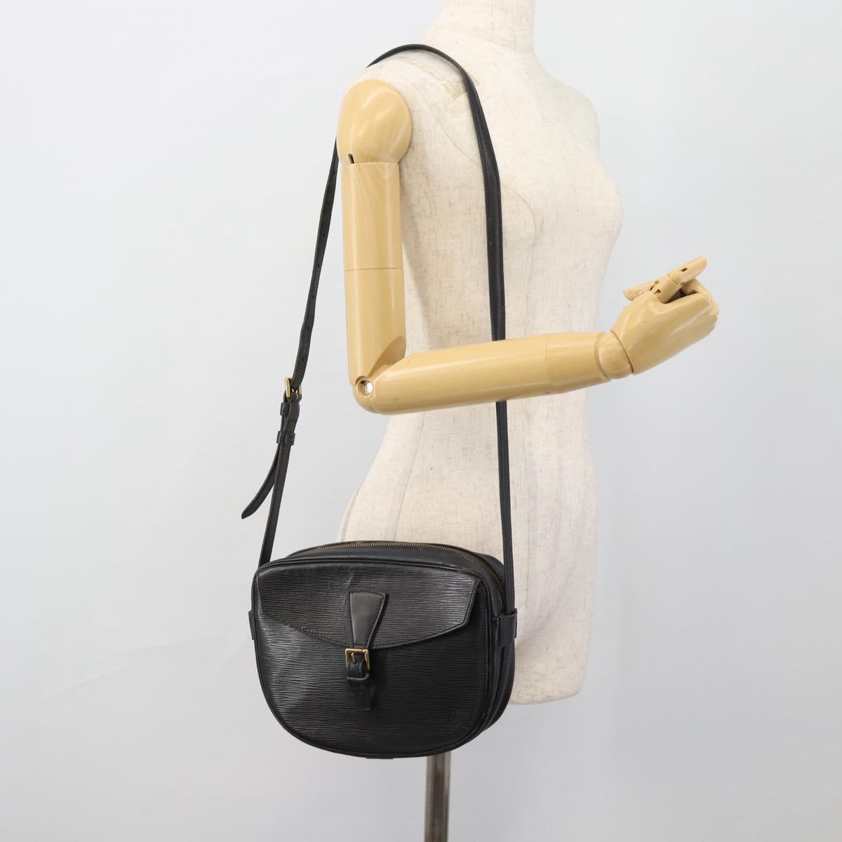 LOUIS VUITTON Epi Jeune Fille MM Shoulder Bag Black M52152 LV Auth 181701