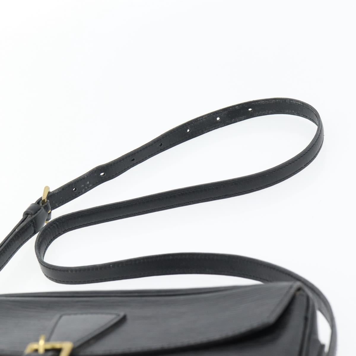 LOUIS VUITTON Epi Jeune Fille MM Shoulder Bag Black M52152 LV Auth 181701