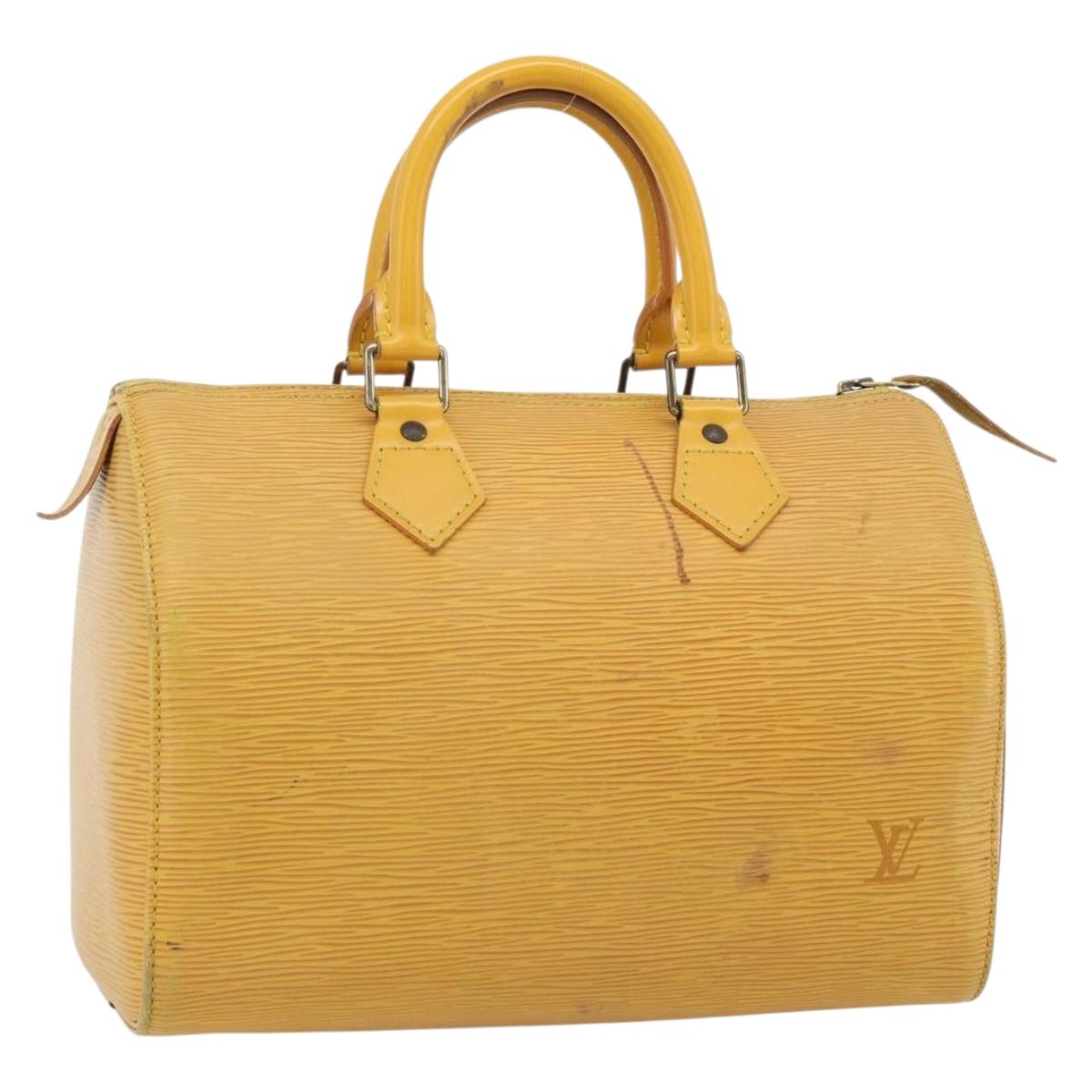 LOUIS VUITTON Epi Speedy 25 Hand Bag Tassili Yellow M43019 LV Auth 181703
