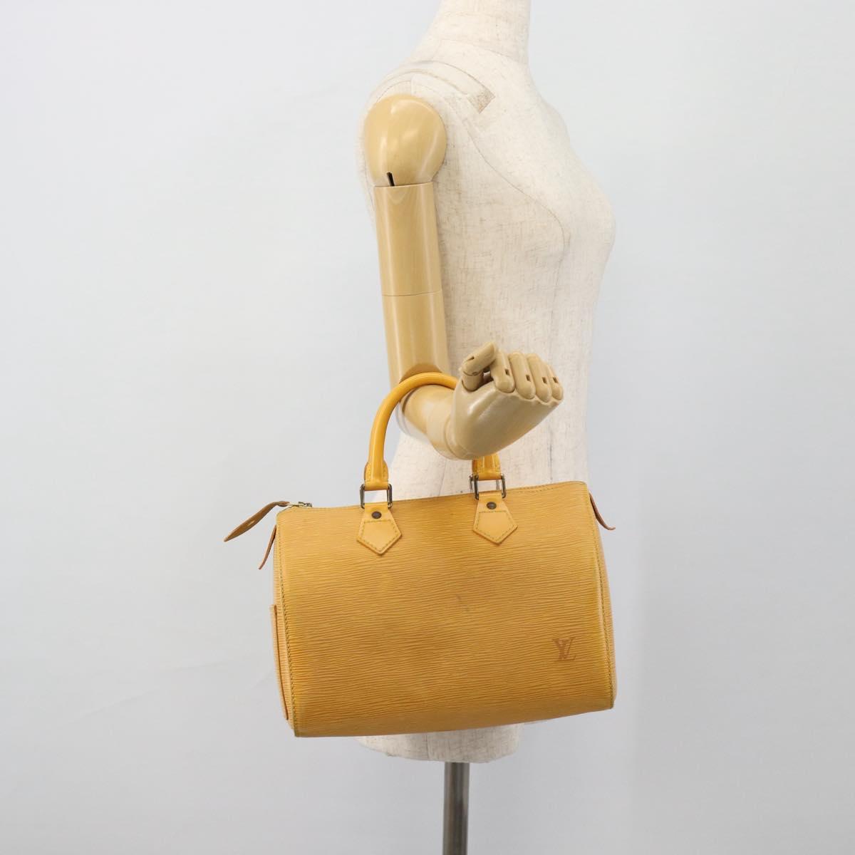 LOUIS VUITTON Epi Speedy 25 Hand Bag Tassili Yellow M43019 LV Auth 181703