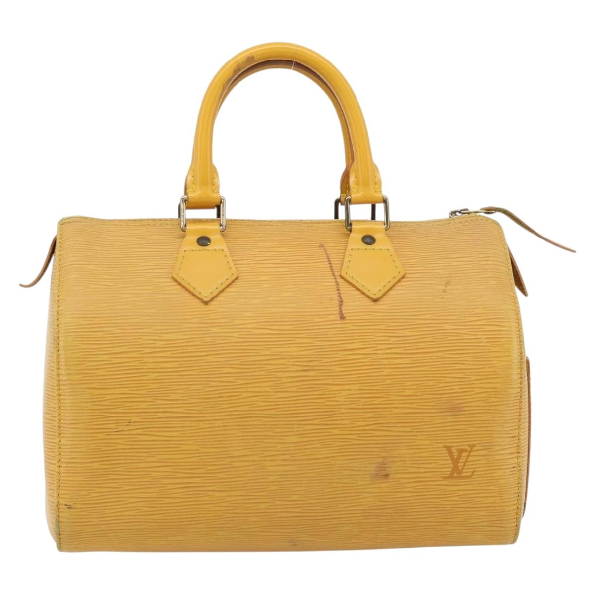 LOUIS VUITTON Epi Speedy 25 Hand Bag Tassili Yellow M43019 LV Auth 181703