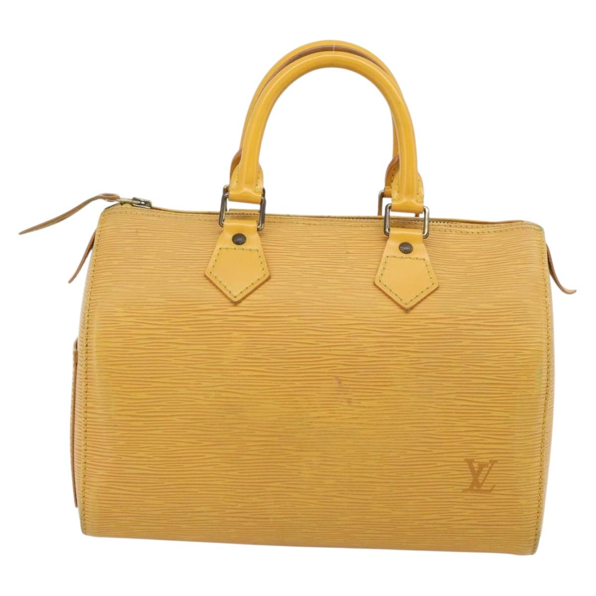LOUIS VUITTON Epi Speedy 25 Hand Bag Tassili Yellow M43019 LV Auth 181703