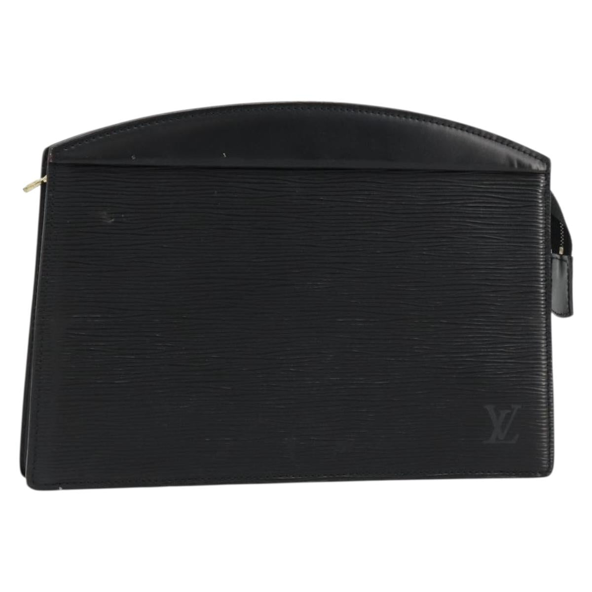 LOUIS VUITTON Epi Trousse Crete Pouch Black M48402 LV Auth 181706