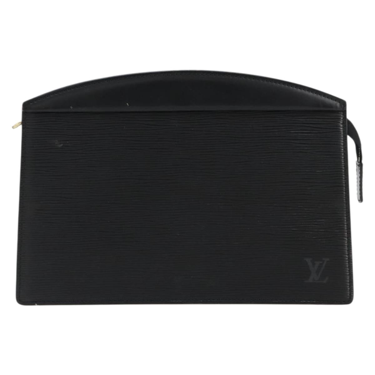 LOUIS VUITTON Epi Trousse Crete Pouch Black M48402 LV Auth 181706