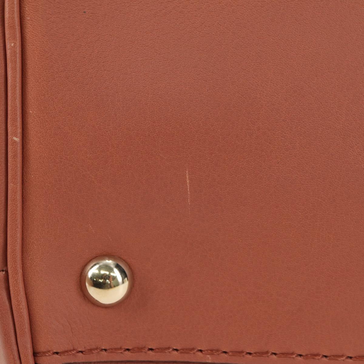 GUCCI Bamboo Hand Bag Leather 2way Pink Gold 308385 Auth 181722V