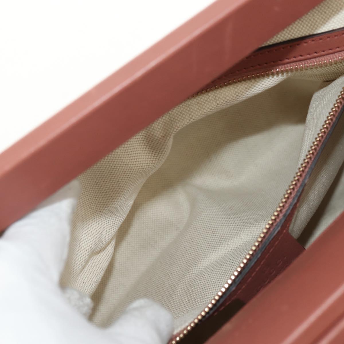 GUCCI Bamboo Hand Bag Leather 2way Pink Gold 308385 Auth 181722V
