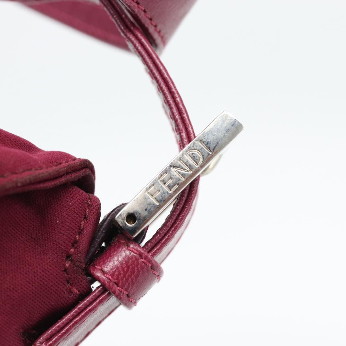 FENDI Mamma Baguette Shoulder Bag Jersey Purple Silver Auth 181726