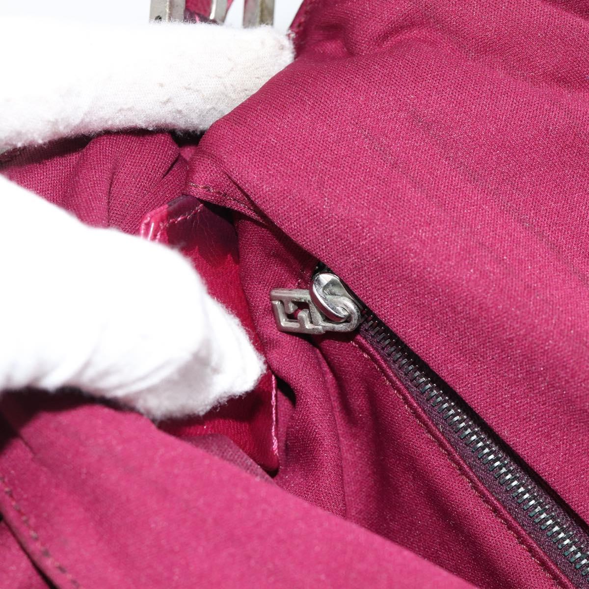 FENDI Mamma Baguette Shoulder Bag Jersey Purple Silver Auth 181726