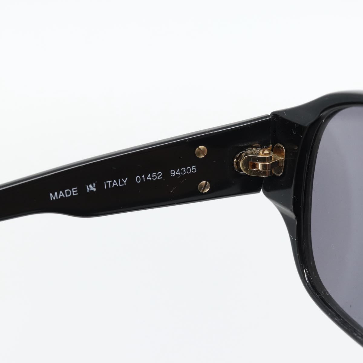 CHANEL COCO Mark Sunglasses plastic Black CC Auth 181746