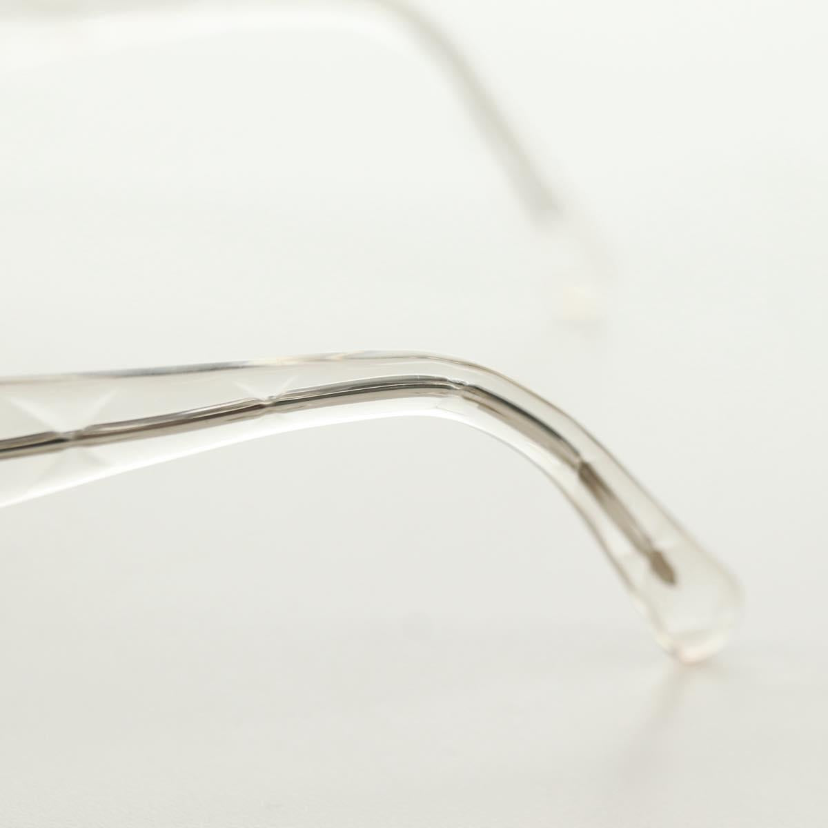 CHANEL COCO Mark Sunglasses plastic Clear CC Auth 181748M