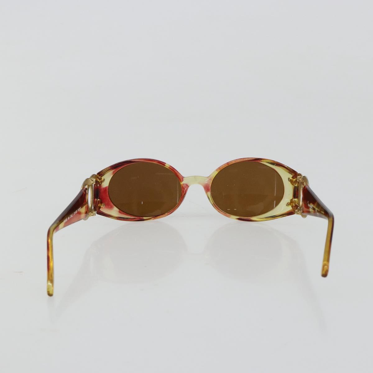 CHANEL COCO Mark Sunglasses plastic Orange CC Auth 181749