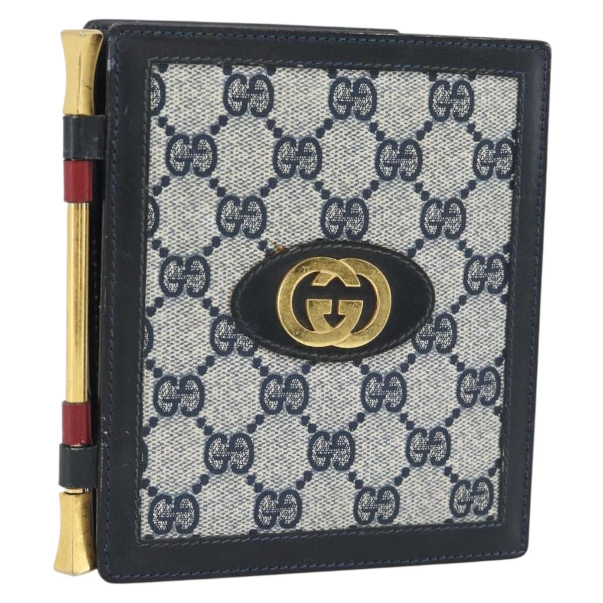 GUCCI GG Supreme Picture Frames PVC Navy Auth 181781