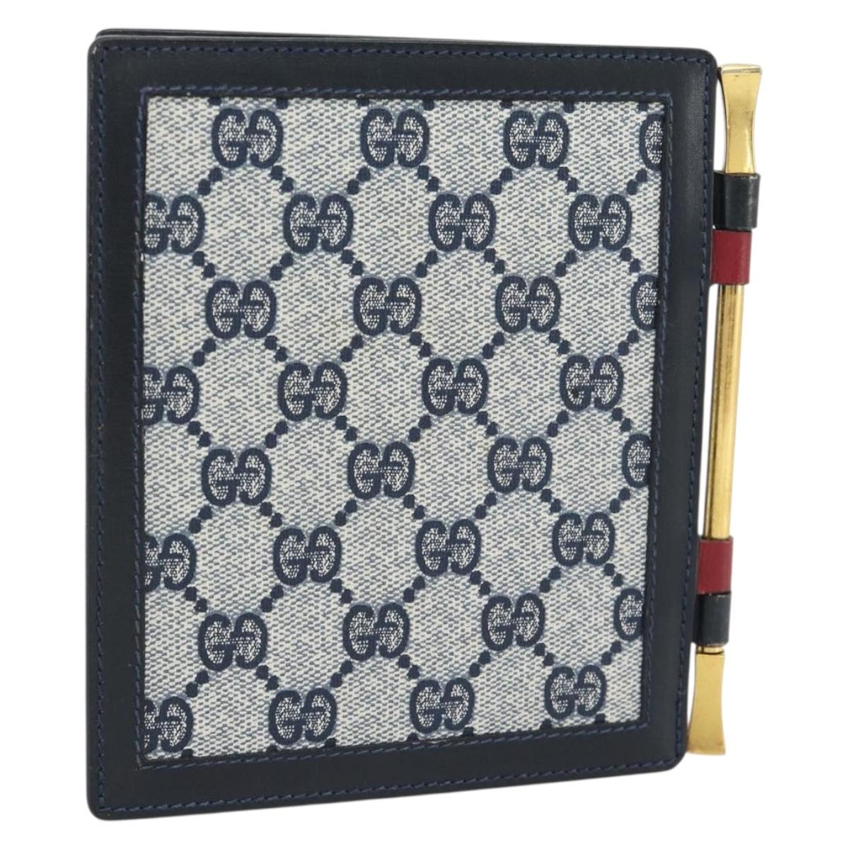 GUCCI GG Supreme Picture Frames PVC Navy Auth 181781