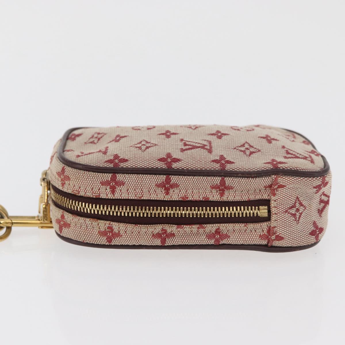 LOUIS VUITTON Monogram Mini Us Digital Pouch Red M60001 LV Auth 181783