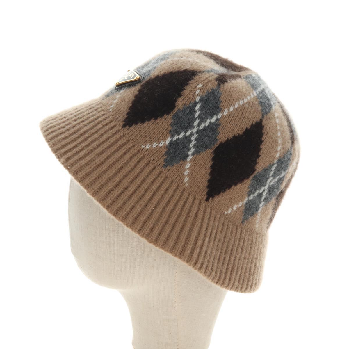 PRADA Cap Wool S Beige Auth 181802M