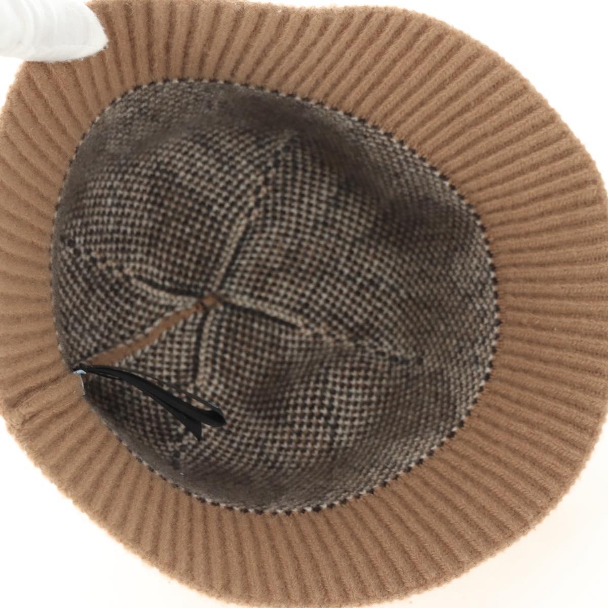 PRADA Cap Wool S Beige Auth 181802M