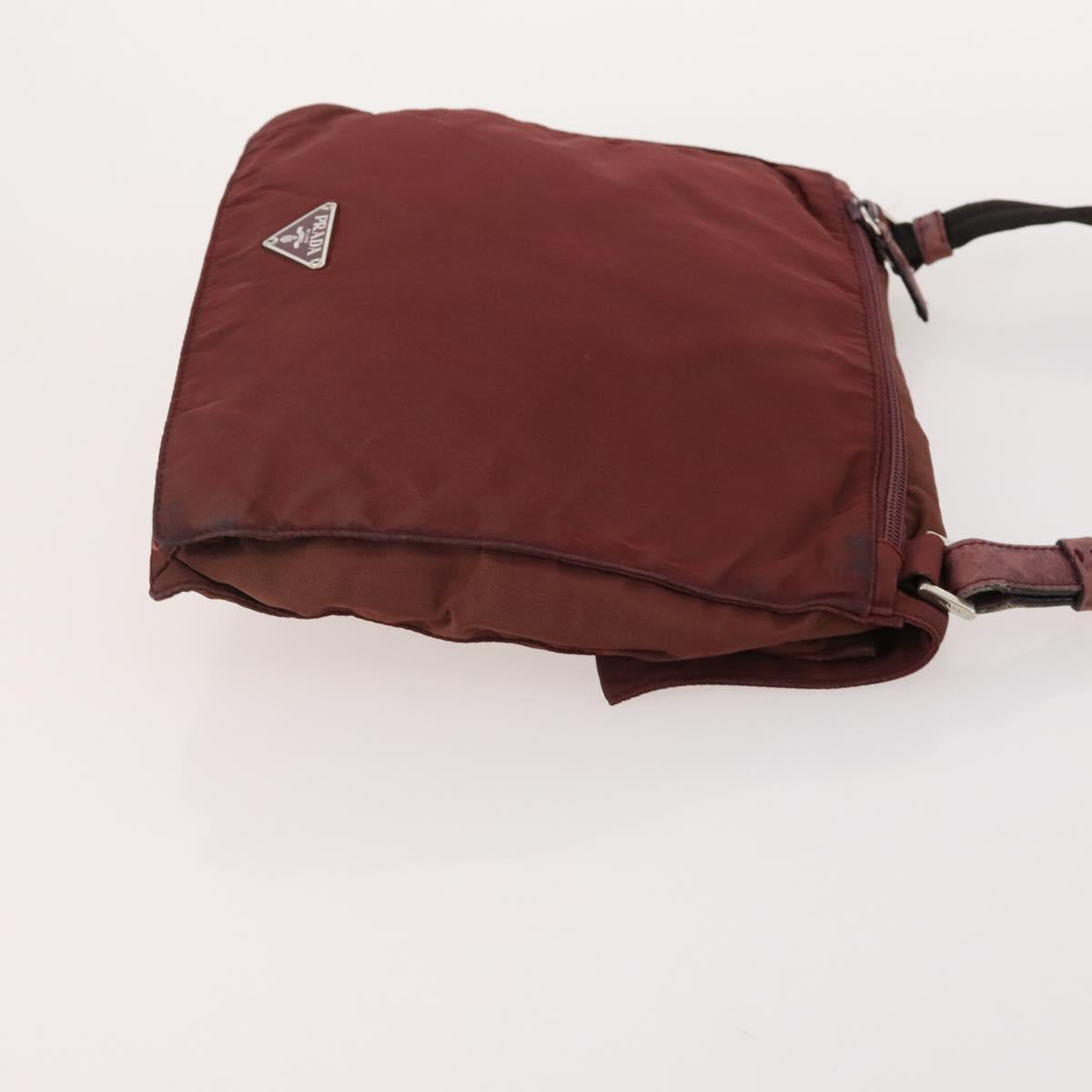 PRADA Shoulder Bag Nylon 4 Set Red Pink Light blue Auth 181808