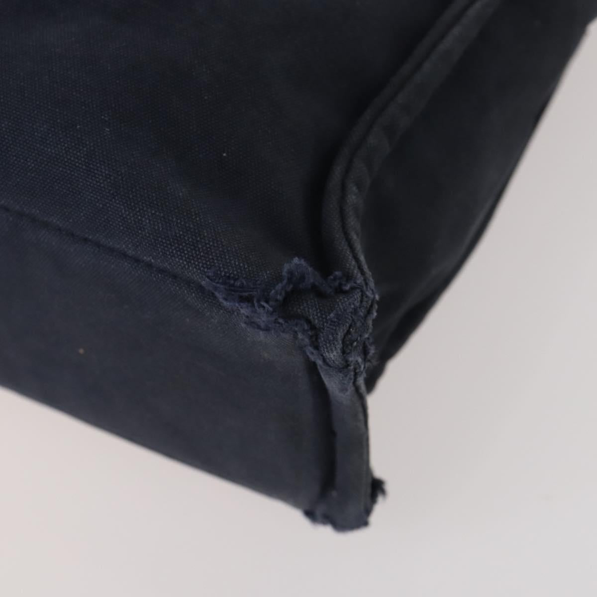 HERMES Fourre Tout Hand Bag Cotton 2 Set Black Navy Auth 181810