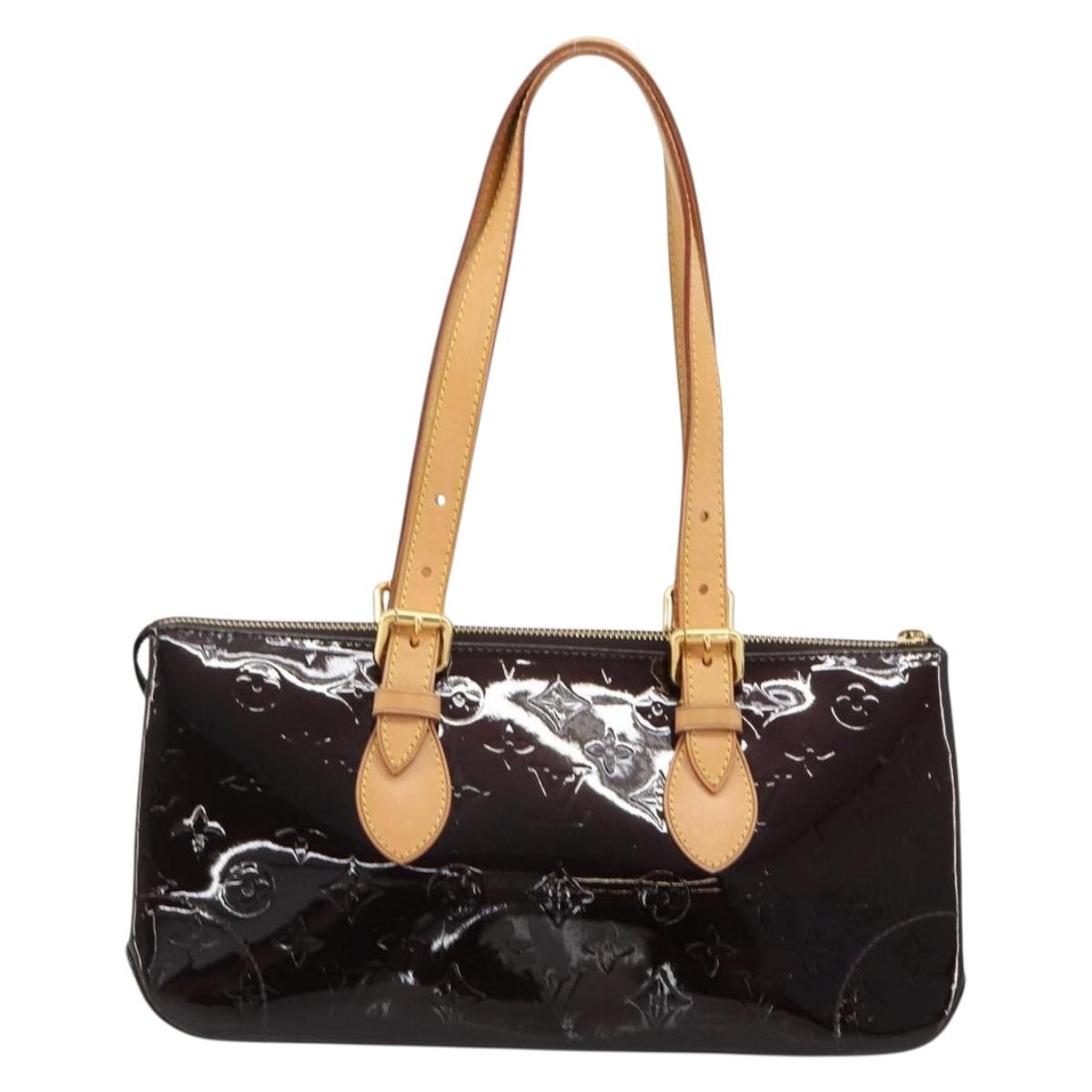LOUIS VUITTON Monogram Vernis Rosewood Avenue Bag Amarante M93510 Auth 181823V