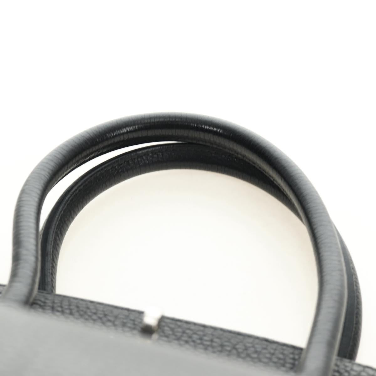 HERMES Birkin 35 Hand Bag Taurillon Leather Black Silver Auth 181827SM