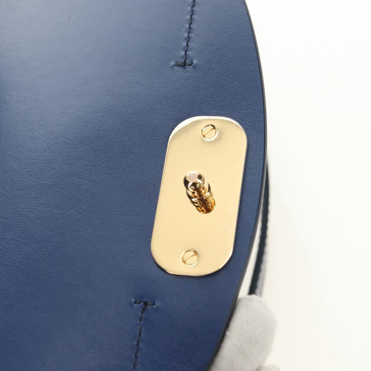 Chloe Chloe C Hand Bag Leather 2way Blue Gold Auth 181830M