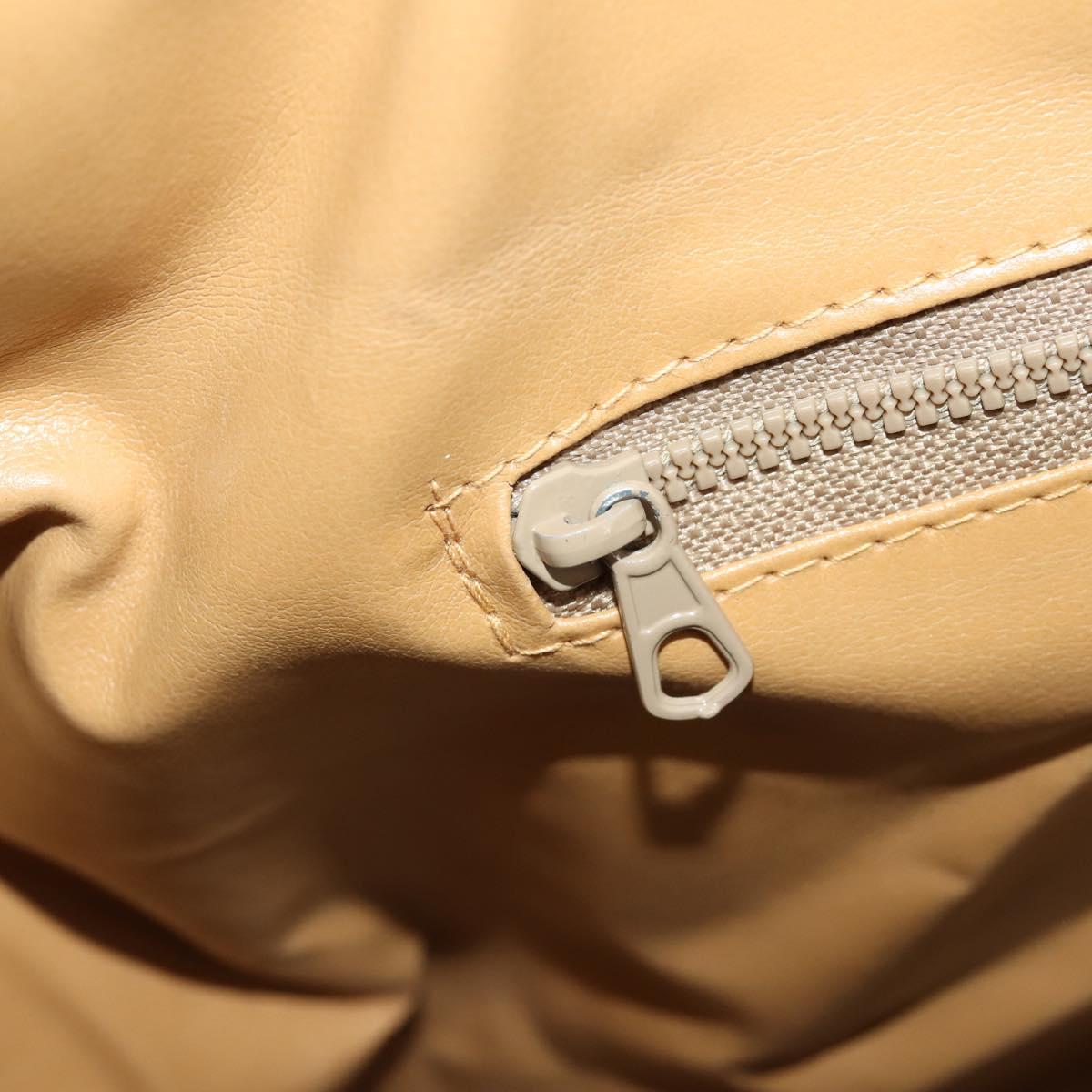 CELINE Macadam Canvas Boston Bag PVC Leather Brown Gold Auth 181862A