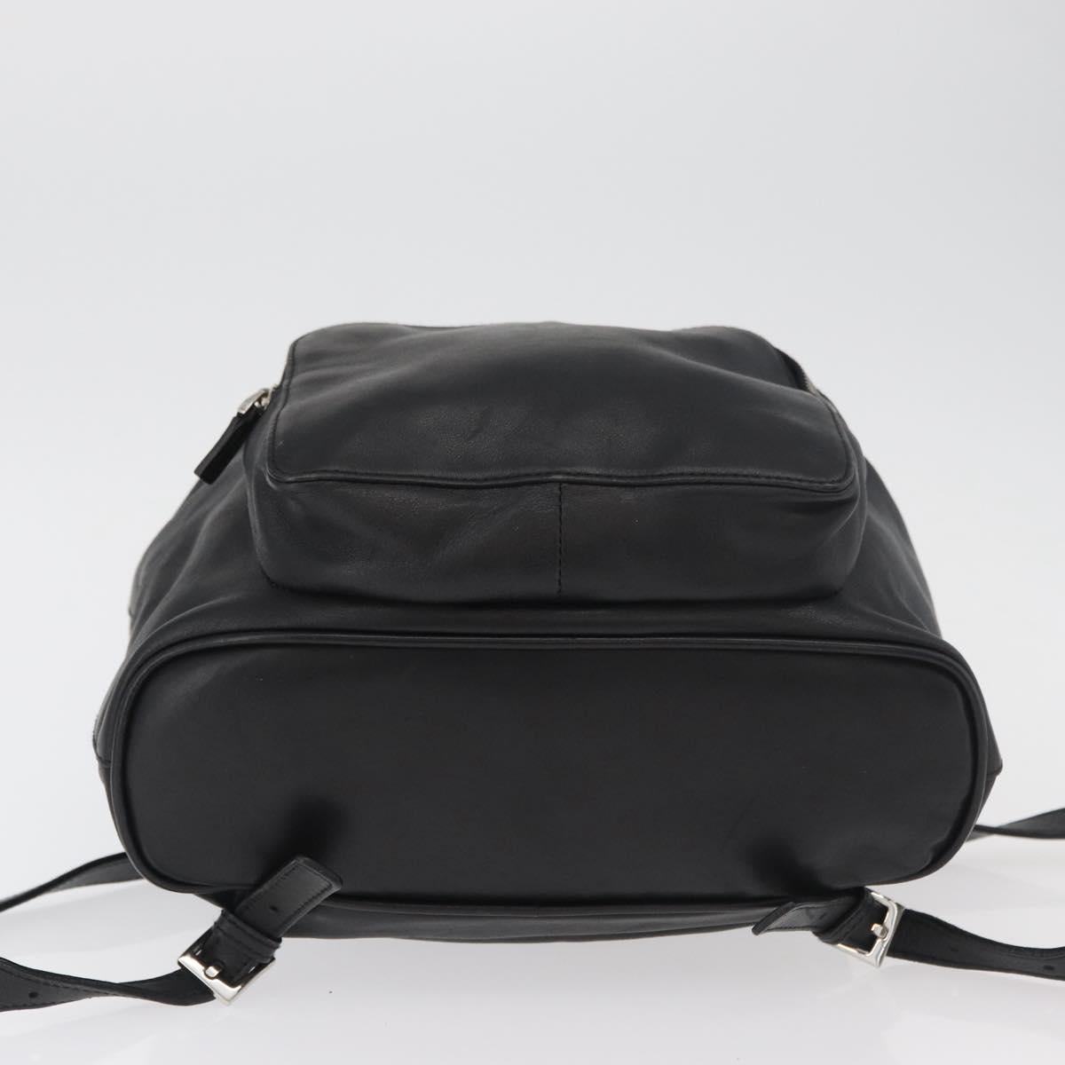 GUCCI Jackie Backpack Leather Black Silver 003 0245 Auth 181865A