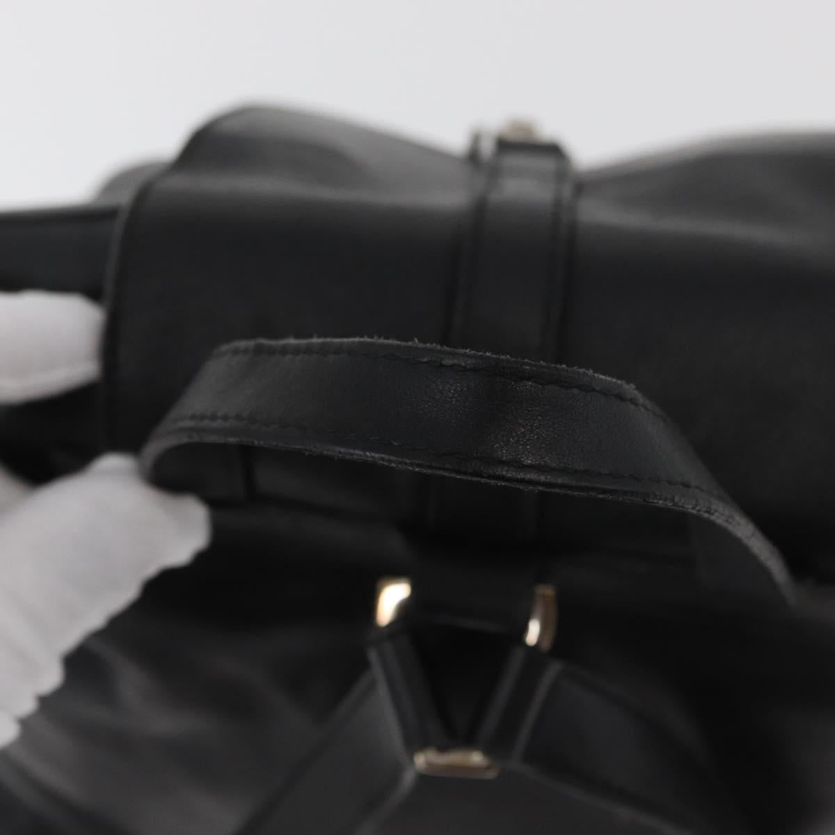 GUCCI Jackie Backpack Leather Black Silver 003 0245 Auth 181865A