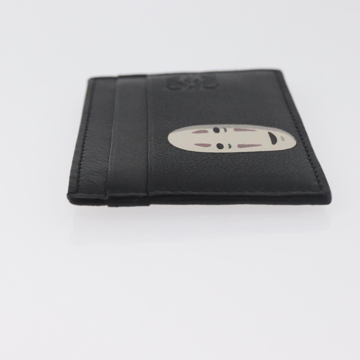 LOEWE Studio Ghibli Collaboration KAONASHI Card Case Leather Black Auth 181877SM