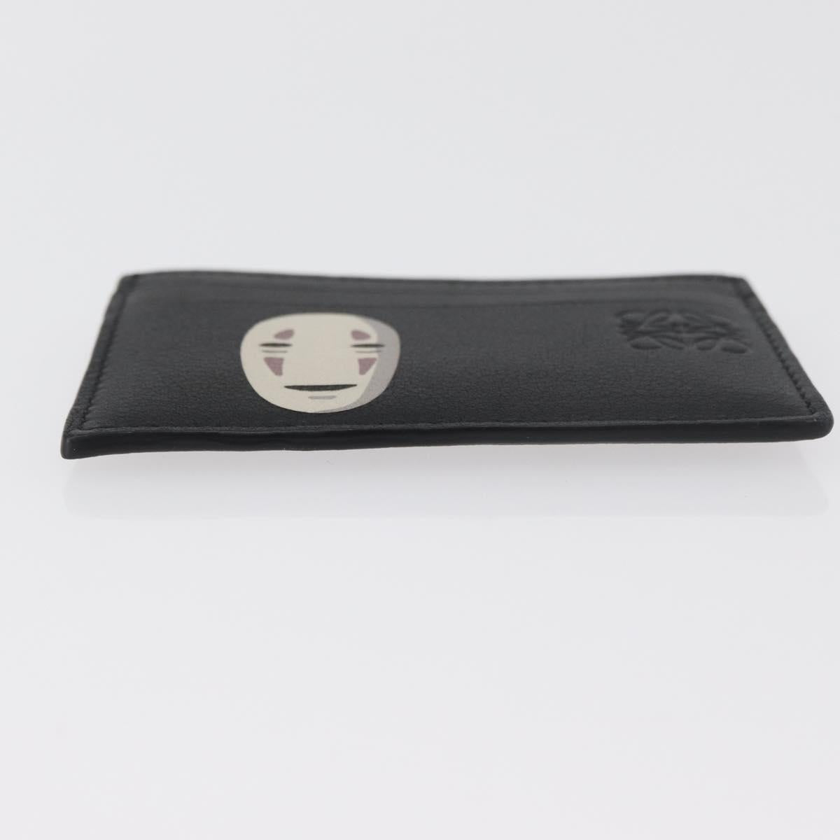 LOEWE Studio Ghibli Collaboration KAONASHI Card Case Leather Black Auth 181877SM