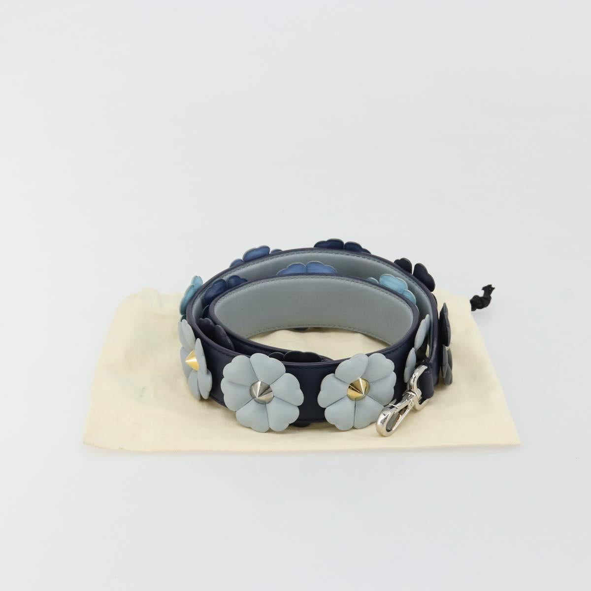 FENDI Shoulder Strap Leather 31.9"" Navy Auth 181881M