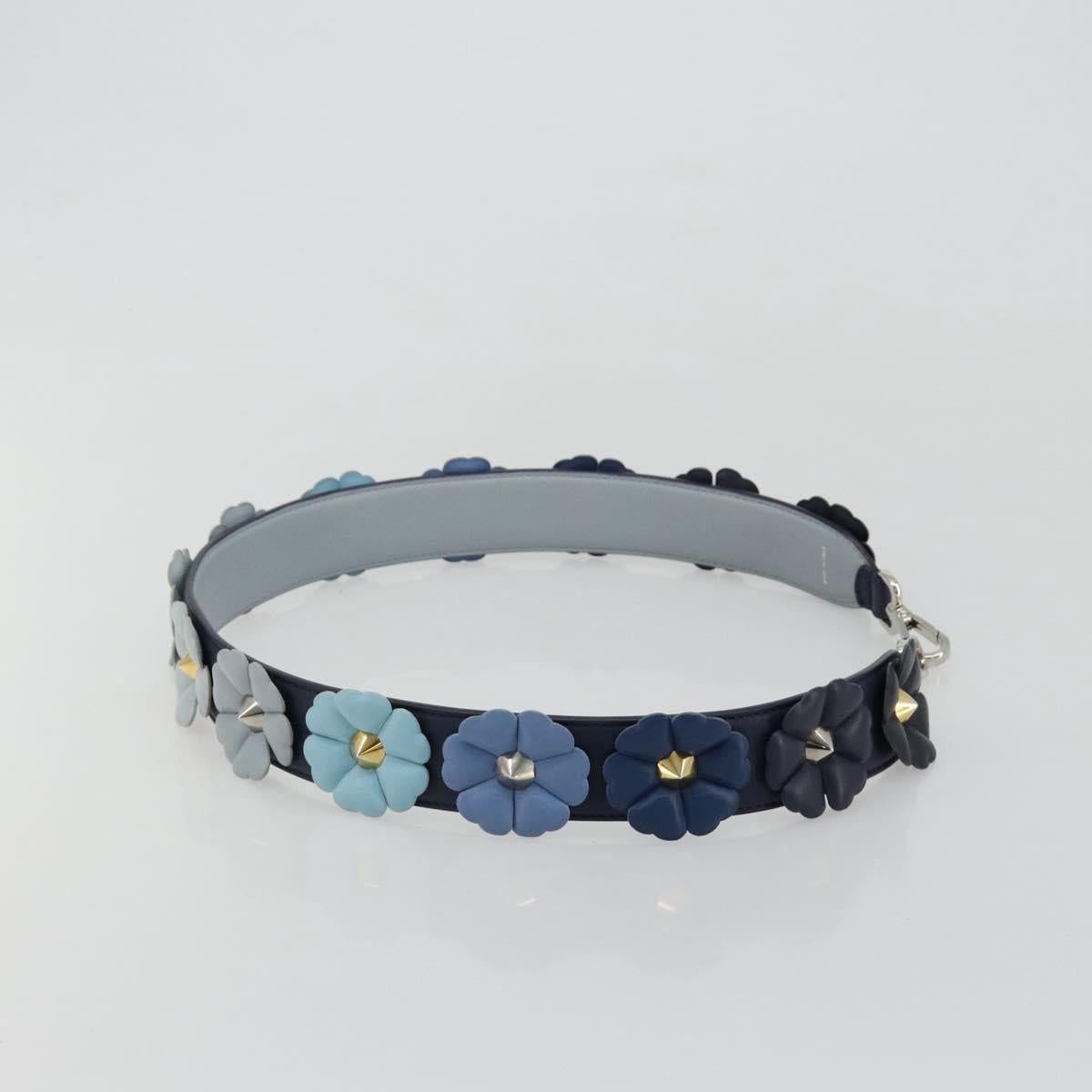 FENDI Shoulder Strap Leather 31.9"" Navy Auth 181881M