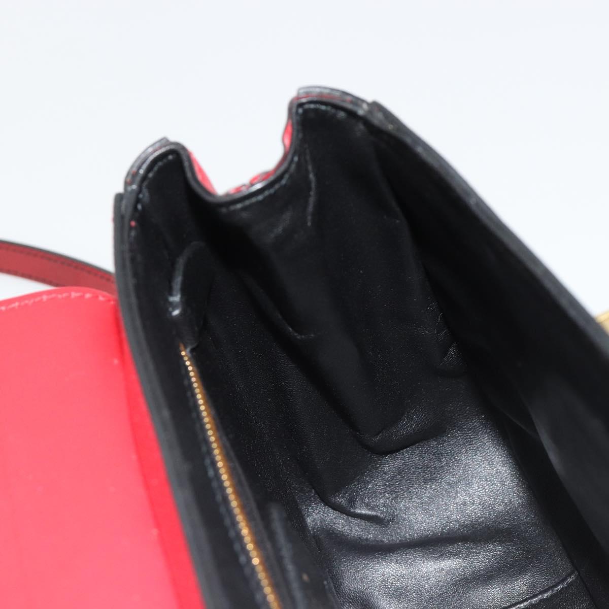 PRADA Hand Bag Safiano leather 2way Red Gold Auth 181893V