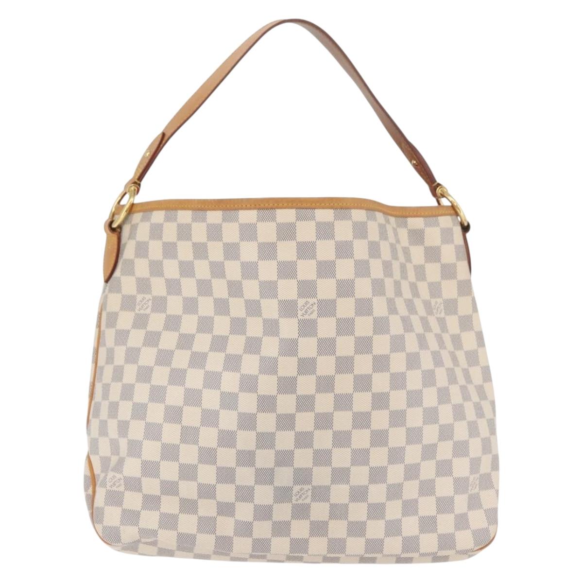 LOUIS VUITTON Damier Azur Delightful MM Shoulder Bag N41448 LV Auth 181916A