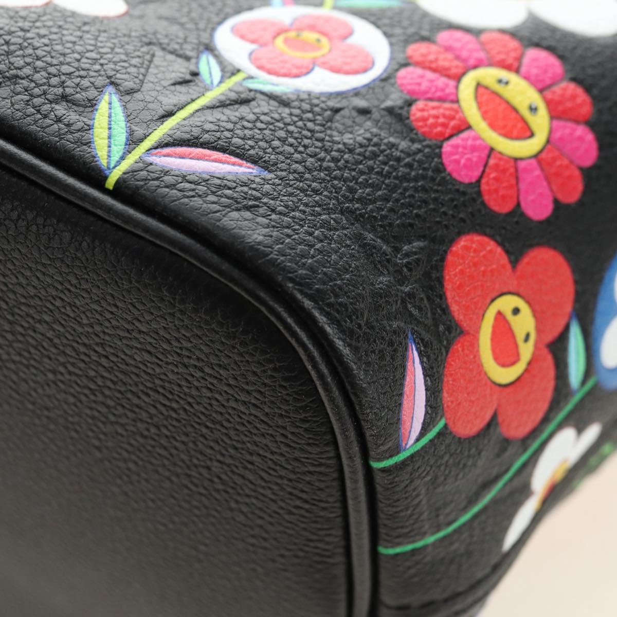 LOUIS VUITTON Empreinte Neverfull MM Tote Bag Black M13675 LV Auth 181918SAM