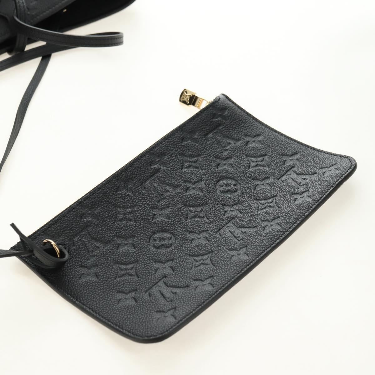 LOUIS VUITTON Empreinte Neverfull MM Tote Bag Black M13675 LV Auth 181918SAM