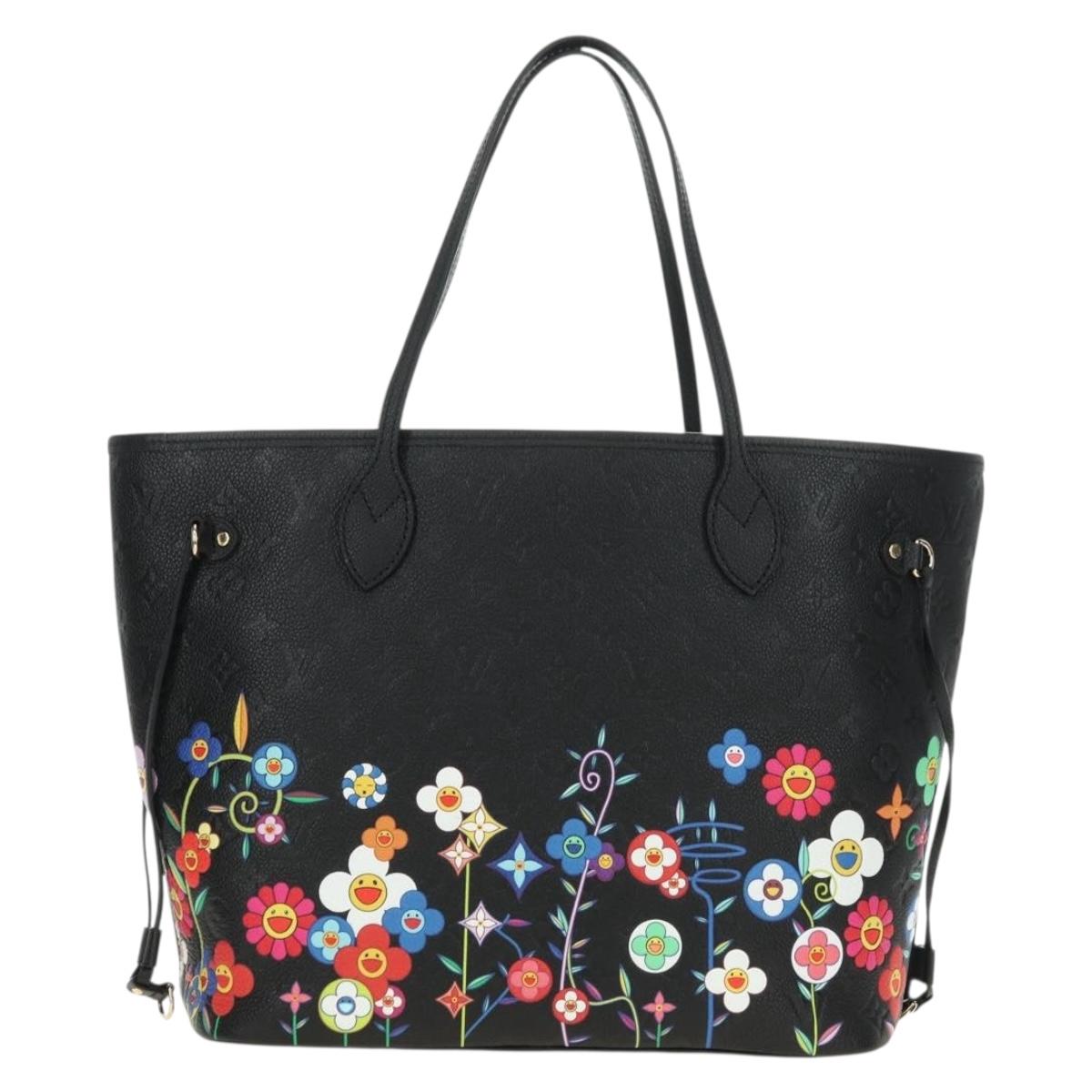 LOUIS VUITTON Empreinte Neverfull MM Tote Bag Black M13675 LV Auth 181918SAM