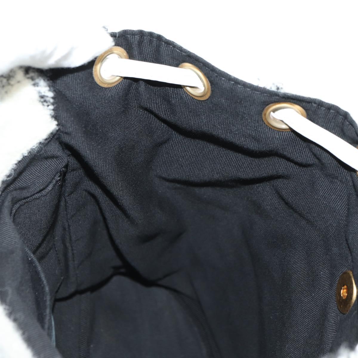 CHANEL Matelasse Chain Backpack Wool Tweed Ivory Gold CC Auth 181919SM