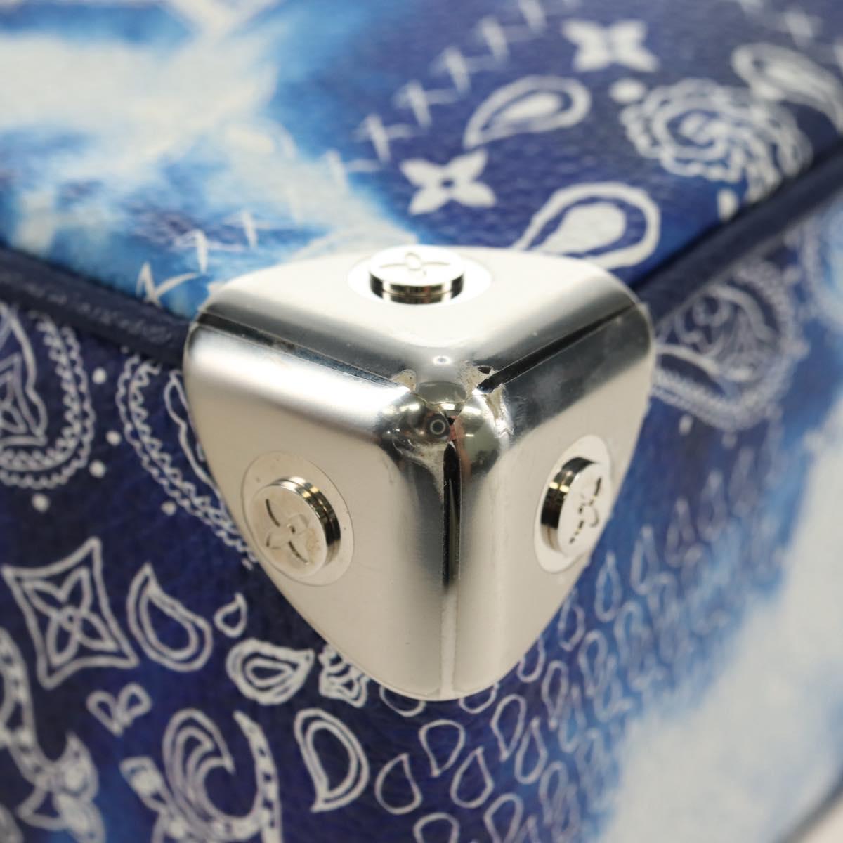 LOUIS VUITTON Monogram Bandana Mini Soft Trunk Bag Blue M20557 LV Auth 181921SM