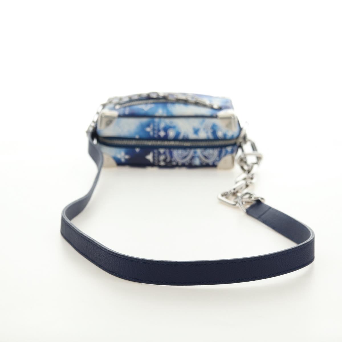 LOUIS VUITTON Monogram Bandana Mini Soft Trunk Bag Blue M20557 LV Auth 181921SM