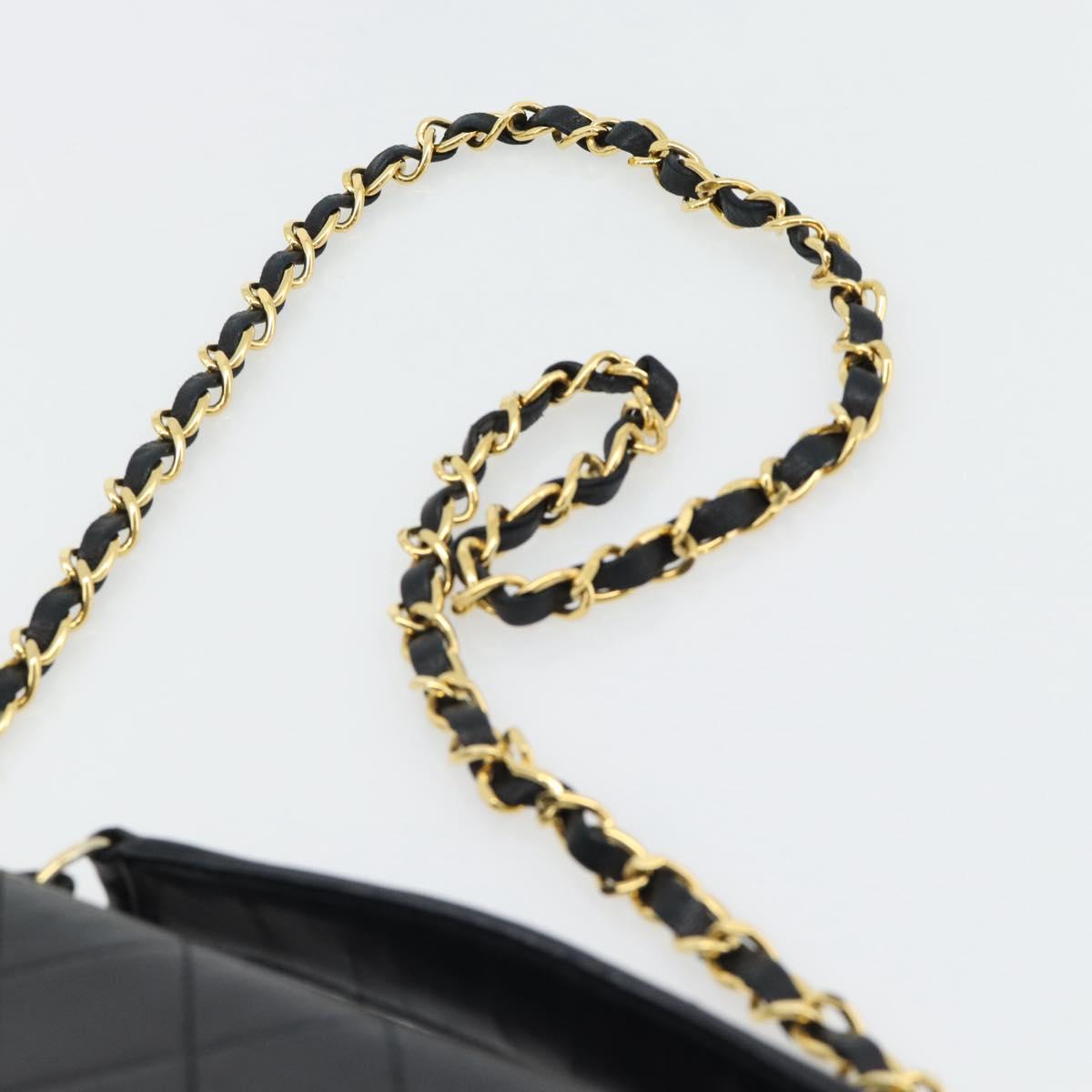 CHANEL Matelasse 23 Double Turn Lock Chain Lamb Skin 2way CC Auth 181941SAV