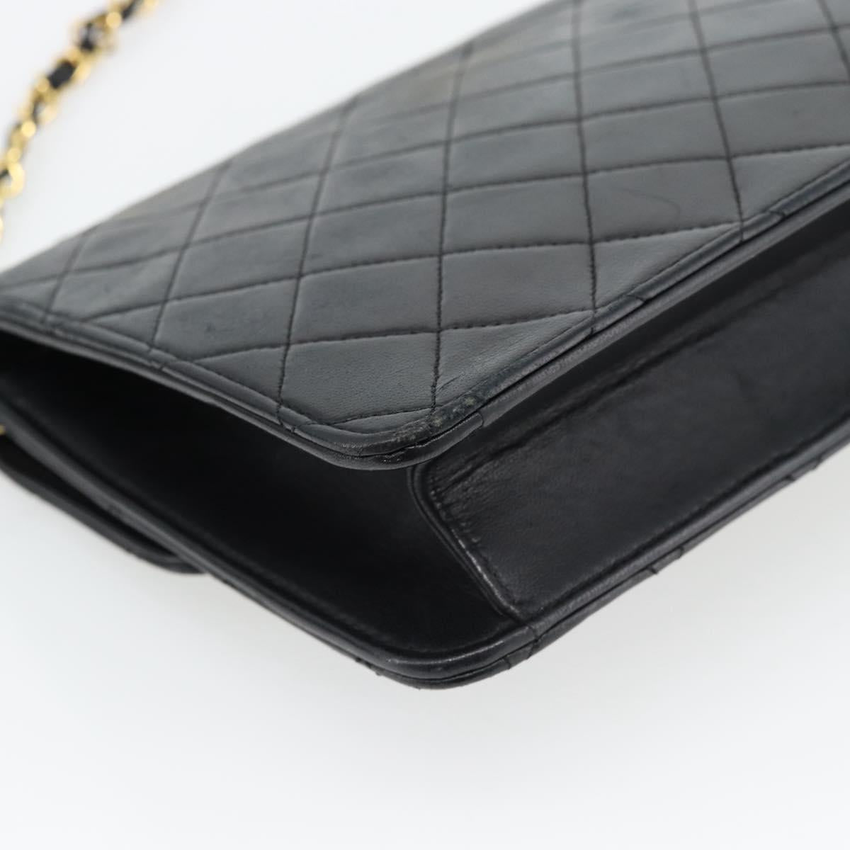 CHANEL Matelasse 23 Double Turn Lock Chain Lamb Skin 2way CC Auth 181941SAV