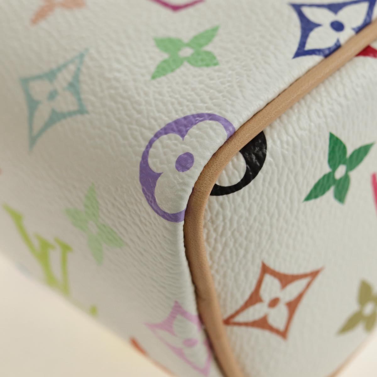 LOUIS VUITTON Multicolor Nano Speedy Hand Bag 2way White M13391 Auth 181947SAM