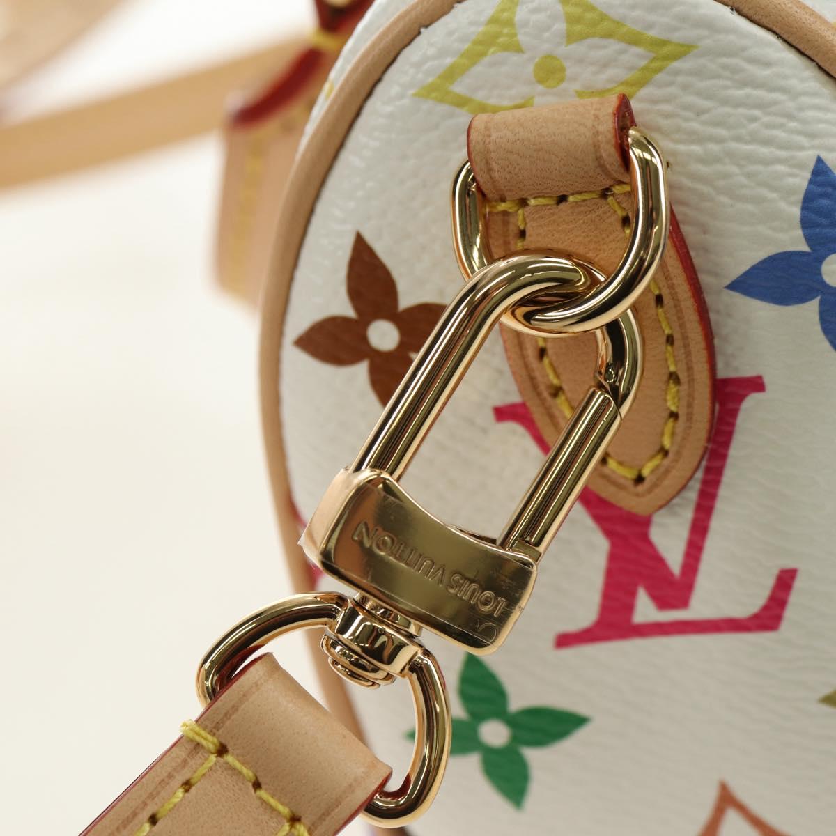 LOUIS VUITTON Multicolor Nano Speedy Hand Bag 2way White M13391 Auth 181947SAM