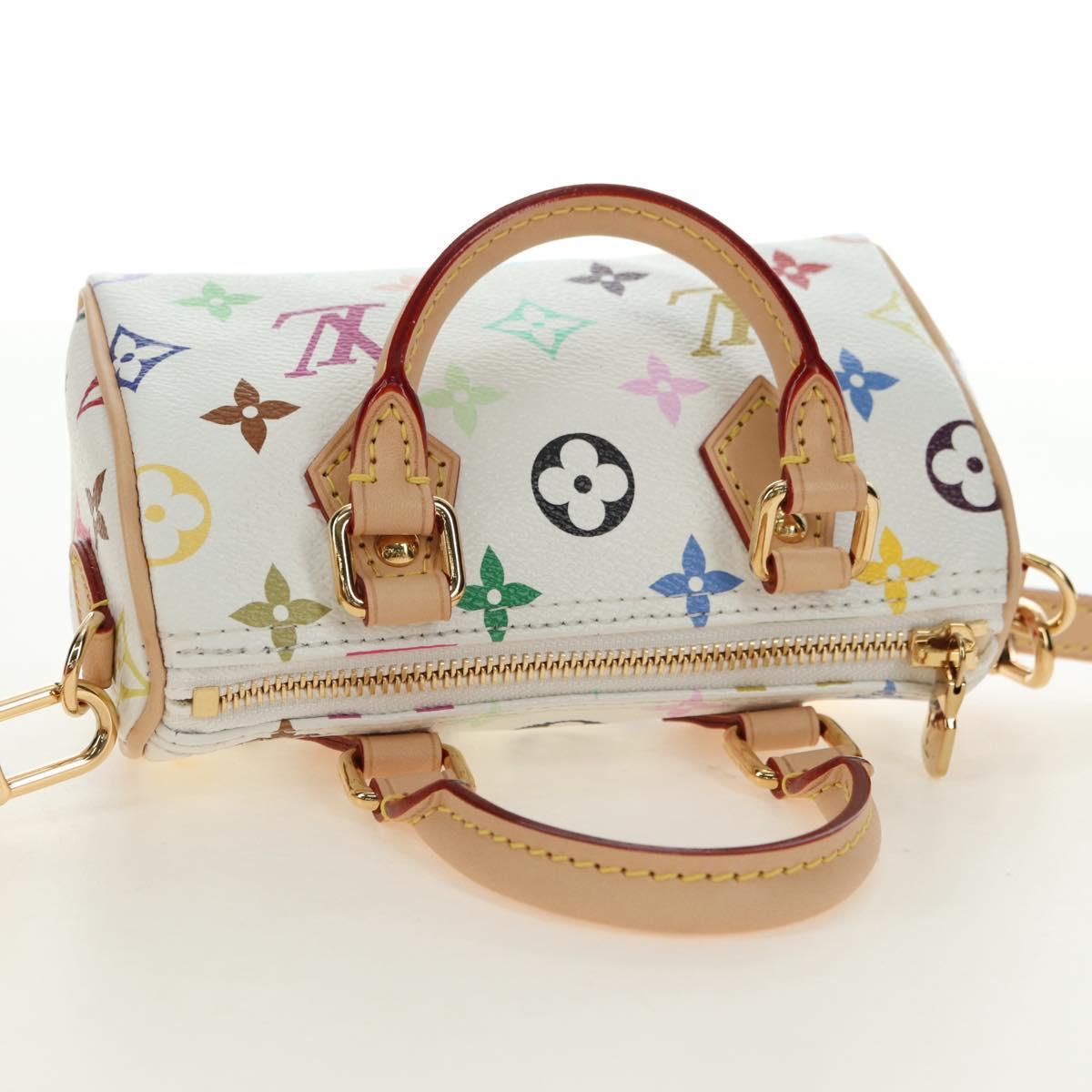 LOUIS VUITTON Multicolor Nano Speedy Hand Bag 2way White M13391 Auth 181947SAM