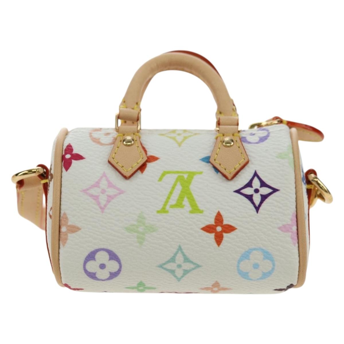 LOUIS VUITTON Multicolor Micro Speedy Bag Charm White M03729 LV Auth 181949SAM