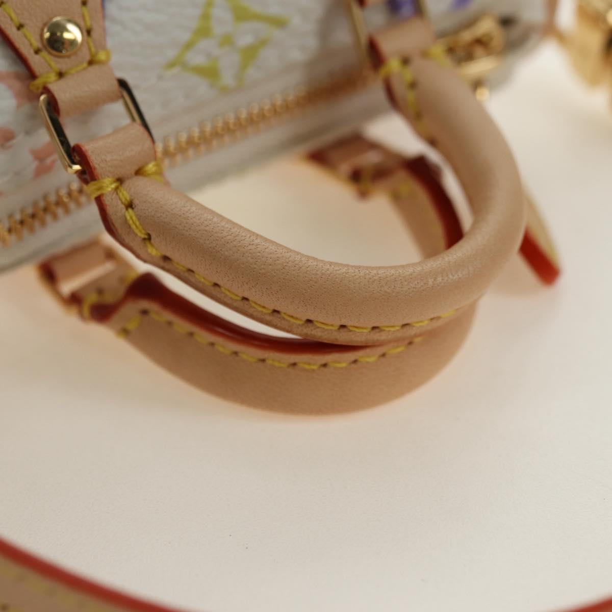 LOUIS VUITTON Multicolor Micro Speedy Bag Charm White M03729 LV Auth 181949SAM