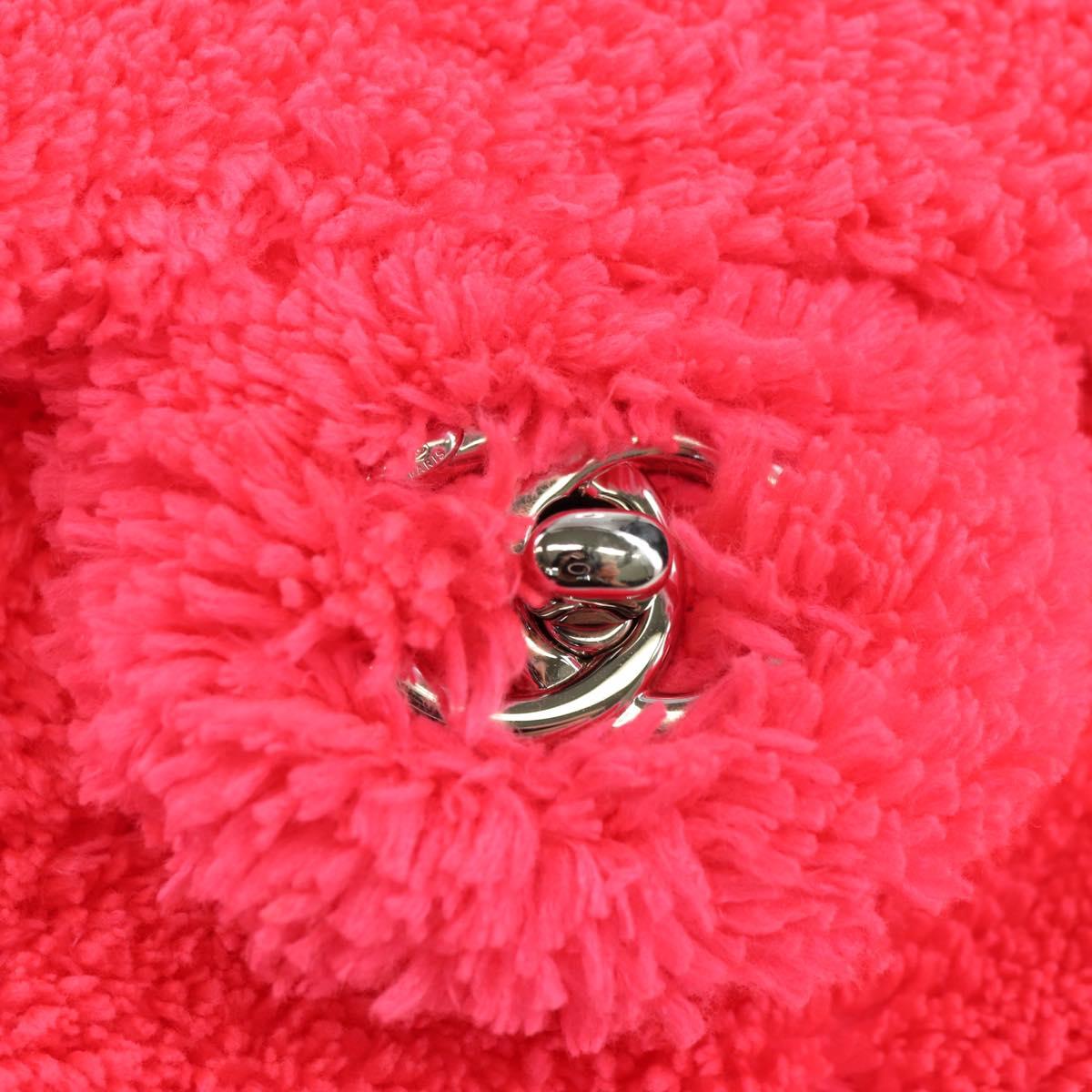 CHANEL Matelasse Chain Backpack pile Pink Silver CC Auth 181955M